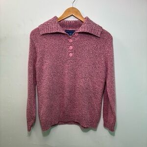 Karen Scott Women's Heathered Pink Sweater